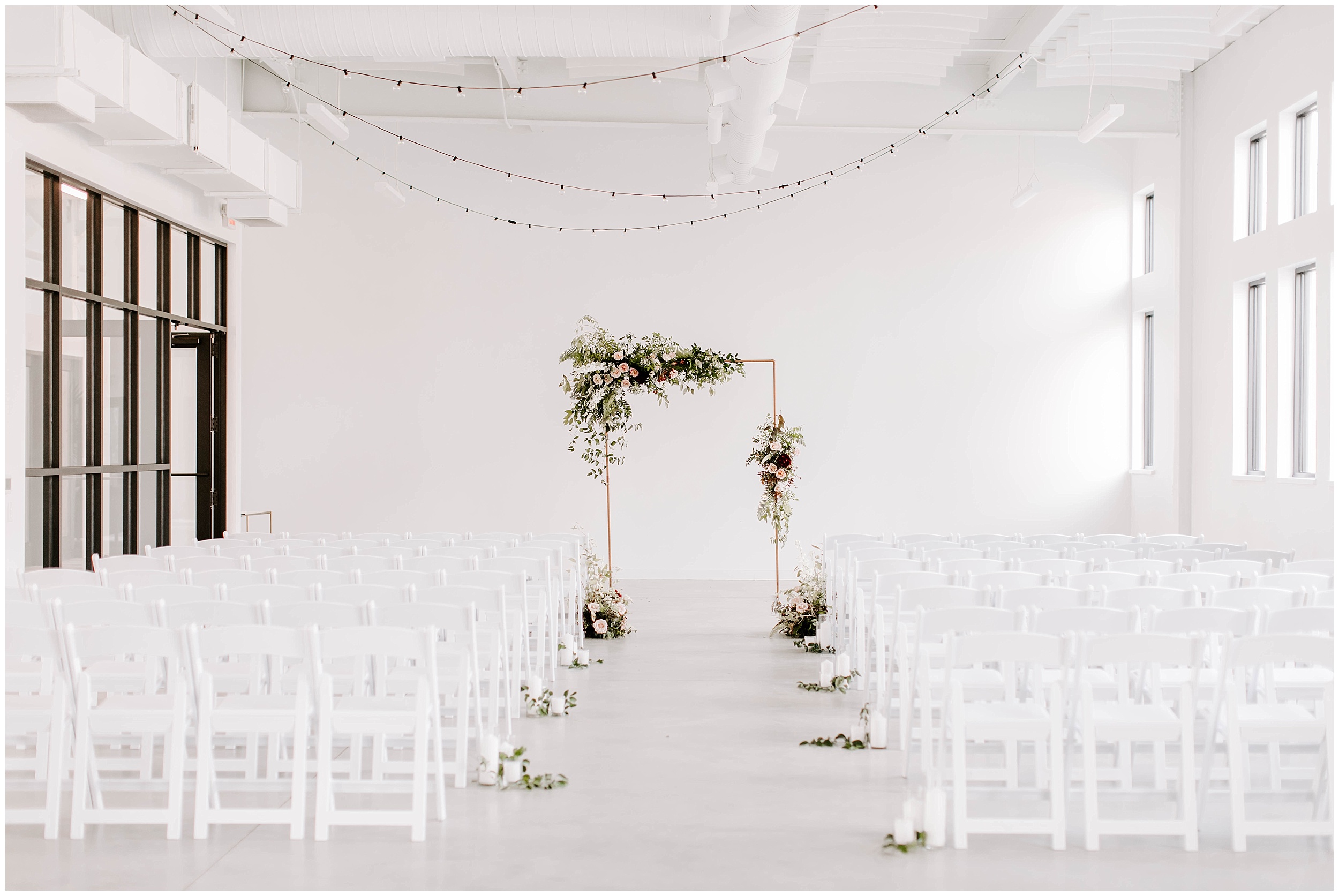 SUPPLY Manheim, Lancaster wedding venues, all white decor ceremony inspiration, Pennsylvania wedding venues, Madeline Isabella Photography